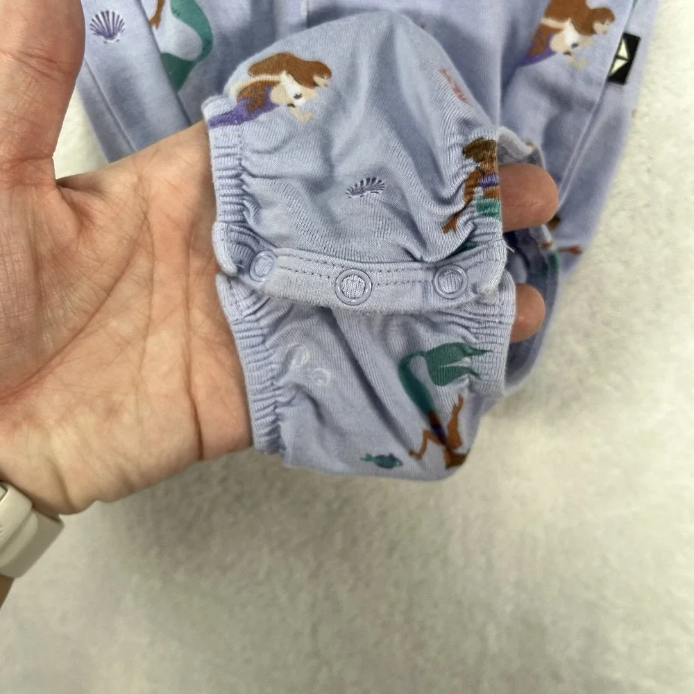 Kyte Baby Bamboo Bodysuit Baby Girl 0-3m Mermaid Coastal Summer